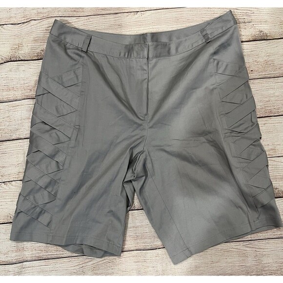 Nicole By Nicole Miller Ladies Shorts Gray Size 10 - Picture 1 of 5
